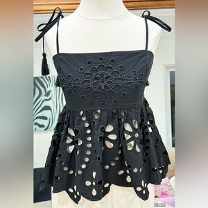 En Saison
Women's Courtney Cotton Peplum Top Small